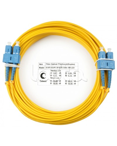 Шнур оптический duplex SC-SC 9/125 sm 10м LSZH Cabeus FOP(d)-9-SC-SC-10m в Коврове Патч-корды оптические Pintop.ru