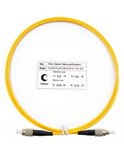 Шнур оптический simplex FC-FC 9/125 SM 1,5 м LSZH Cabeus FOP(s)-9-FC-FC-1,5M в Коврове Патч-корды оптические Pintop.ru