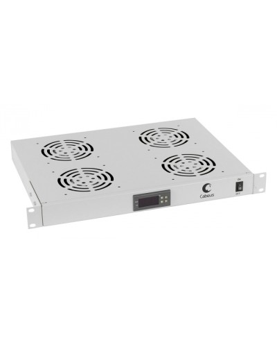 Панель вентиляционная с 4 вентиляторами с цифровым термодатчиком Cabeus JG03t в Коврове Вентиляторные модули Pintop.ru