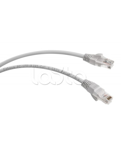 Патч-корд UTP, категория 6, 1 м, LSZH, неэкранированный, серый Cabeus PC-UTP-RJ45-Cat.6-1m-LSZH в Коврове Патчкорды (медные) Pintop.ru