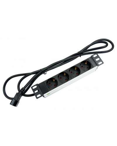 Блок евророзеток для 10 шкафов, горизонтальный, 4 розетки, 10 A Cabeus PDU-4P-2IEC в Коврове Блоки розеток Pintop.ru