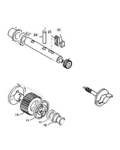 Выходной вал BX-E, BX-E241 Came 119RIBX015 в Коврове Запчасти для шлагбаумов и автоматики Pintop.ru