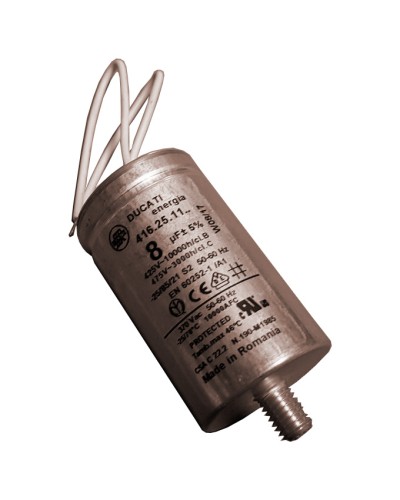 Конденсатор 8 мкФ с гибкими выводами и болтом Came 119RIR339 в Коврове Запчасти для шлагбаумов и автоматики Pintop.ru