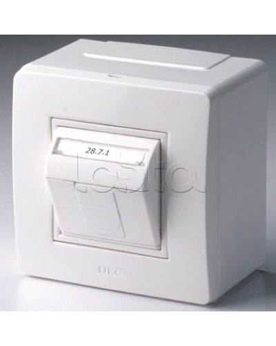Коробка в сборе с 1 розеткой RJ45, кат.5е телефон / компьютер, коричневая розница DKC 10665B в Коврове Распределительные коробки Pintop.ru