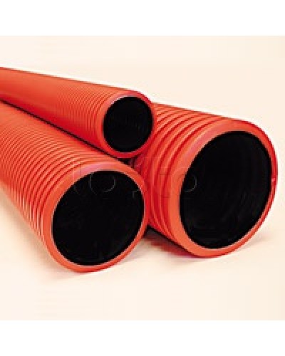 Труба гибкая двустенная D90 мм, красный с зондом DKC 121990100 в Коврове Труба гофрированная Pintop.ru