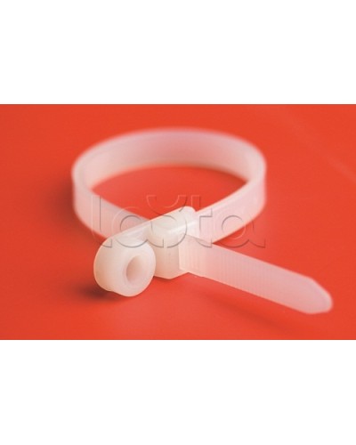 Хомут P6.6 с основанием, белый, 4,8x200 DKC 252205-M в Коврове Стяжки-хомуты Pintop.ru