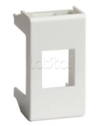 Адаптер для информационных разъемов REICHLE - DE-MASSARI, «Viva», 1 мод., белый DKC 45009 в Коврове Аксессуары для стоек и шкафов Pintop.ru