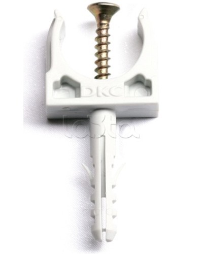 Держатель с защелкой и дюбелем, д.32 мм DKC 51332 в Коврове Держатели, клипсы, скобы Pintop.ru