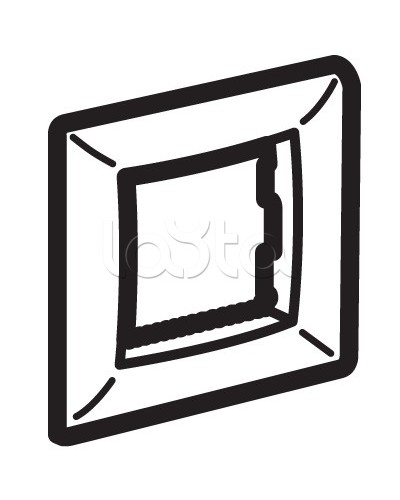 Рамка на 2 модуля (одноместная) DKC (75010B) в Коврове Аксессуары для кабель-канала Pintop.ru