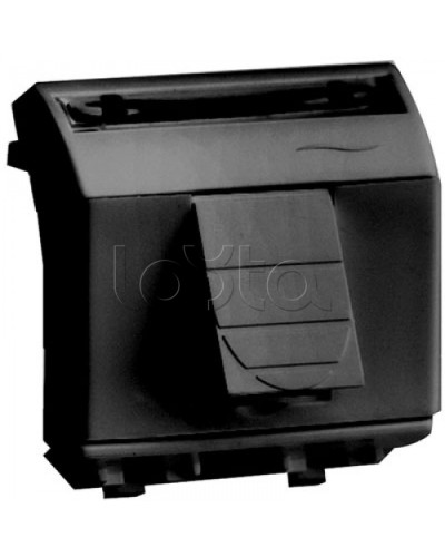 Компьютерная розетка RJ-45, кат.6A 8P8C, Hyperline, Dual IDC: 110&Krone Brava, черн., 2мод DKC 77679N в Коврове Розетки компьютерные и телефонные Pintop.ru