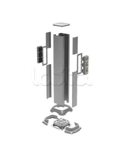 Колонна алюминевая 0,71 м, цвет светло-серебристый металлик DKC 09591 в Коврове Аксессуары для стоек и шкафов Pintop.ru