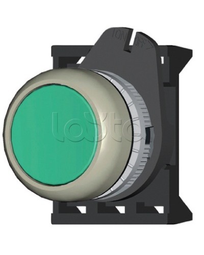 Кнопка плоская прозрачная с фиксацией, зеленая DKC ABDLM2 в Коврове Аксессуары для стоек и шкафов Pintop.ru