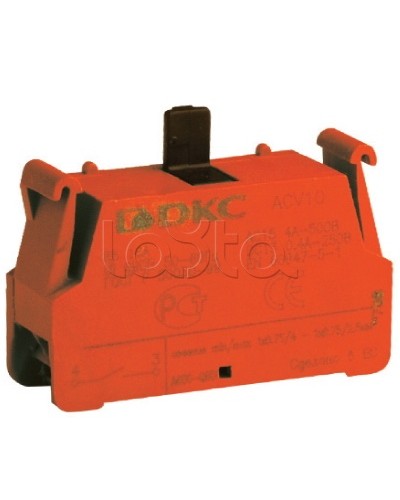 Блок контактный с клеммным безвинтовым зажимом, нормально-замкнутый DKC ACV01 (5 шт/уп) в Коврове Клеммные колодки Pintop.ru