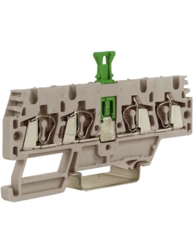 Зажим, 2 ввод/2 вывода, серый 2,5 кв.мм, с размыкателем DKC ZHMS10GR в Коврове Держатели, клипсы, скобы Pintop.ru