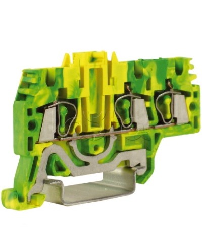 Зажим для заземления, 1 ввод/2 вывода, 2,5 кв.мм желто-зеленый DKC ZHT510 в Коврове Держатели, клипсы, скобы Pintop.ru