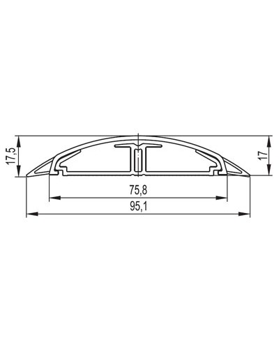 Кабель-канал напольный CSP-F 75x17 мм DKC 01332 в Коврове Кабель-канал Pintop.ru