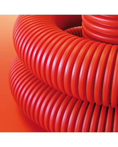 Труба гофрированная двустенная ПНД 75 мм для кабельной канализации с протяжкой DKC 121975 (50 м) в Коврове Труба гофрированная Pintop.ru