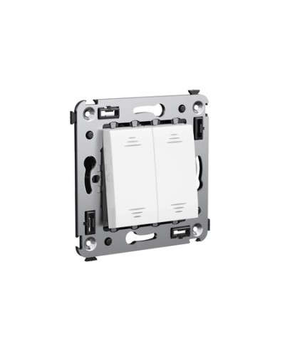 Выключатель двухклавишный в стену, Avanti, Белое облако DKC 4400104 в Коврове Аксессуары для стоек и шкафов Pintop.ru