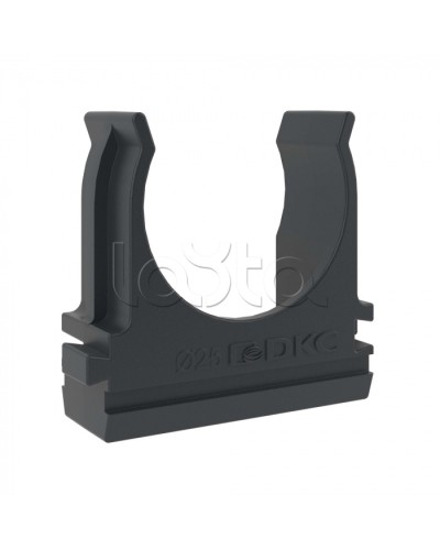 Держатель с защелкой D=25 (Черный) DKC (51025N) в Коврове Держатели, клипсы, скобы Pintop.ru