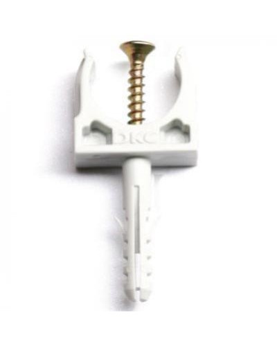 Держатель с защелкой и дюбелем, д.25 мм DKC 51325R5 в Коврове Держатели, клипсы, скобы Pintop.ru