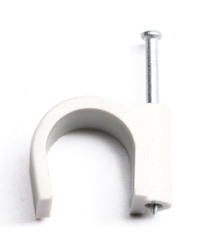 Скоба пластиковая с гвоздем, д.9 - 10мм DKC (51800) в Коврове Крепежные изделия Pintop.ru