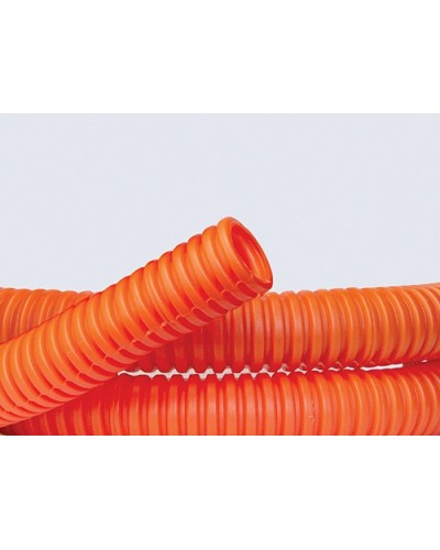 Труба ПНД гибкая гофр. д.40мм, лёгкая без протяжки, 20м, цвет оранжевый DKC 70940 в Коврове Труба гофрированная Pintop.ru