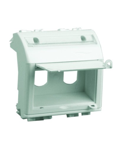 Адаптер для двух оптоволоконных разъемов типа ST, белый, 2 мод. DKC 76615B в Коврове Аксессуары для кабель-канала Pintop.ru