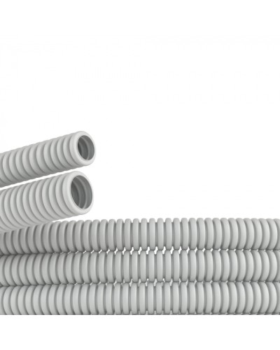 Труба ПВХ гибкая гофр. д.40мм, тяжёлая без протяжки, цвет серый DKC 90540 в Коврове Труба гофрированная Pintop.ru
