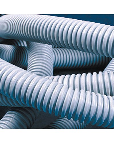 Труба ПВХ гибкая гофр. д.20мм, лёгкая без протяжки, 25м, цвет серый DKC 9092025 в Коврове Труба гофрированная Pintop.ru