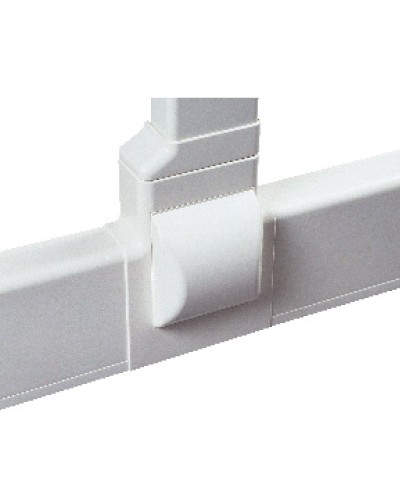 Тройник для плинтусного короба 100х40 мм с отводом на короб 90х40 мм, белый DKC AIR10047 в Коврове Повороты, муфты, тройники Pintop.ru