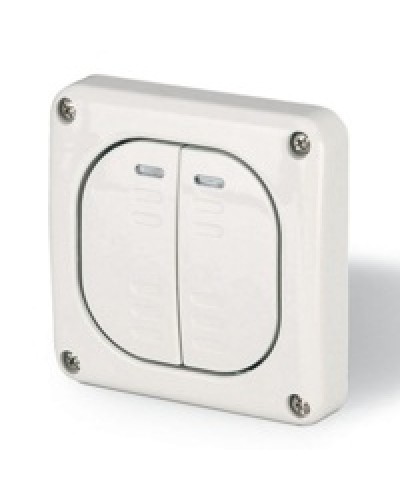 Выключатель однополюсный, двухклавишный DKC DIS1373022 в Коврове Аксессуары для стоек и шкафов Pintop.ru