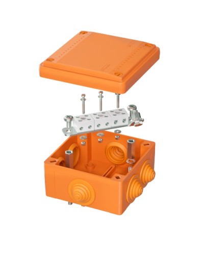 Коробка пластиковая FS с кабельными вводами и клеммниками, IP55,100х100х50мм, 6р, 4мм.квDKC (FSB11604) в Коврове Распределительные коробки Pintop.ru