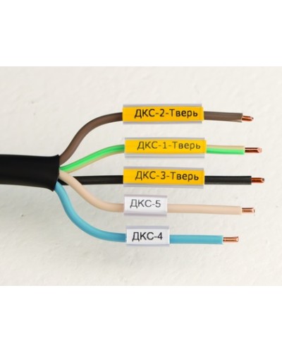 Маркировка для провода, гибкая, для трубочек. 4х12мм. Желтая DKC NUTFL12Y в Коврове Крепежные изделия Pintop.ru