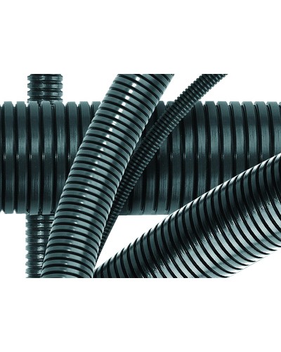 Труба гофрированная DN36мм, ПВ-0, D вн 36,3 мм, D нар 42,5 мм, полиамид 6, без протяжки DKC PA603643F0 в Коврове Труба гофрированная Pintop.ru