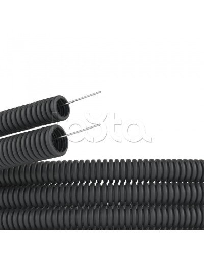 Труба гофр. DN29мм,полиамид 6, с протяжкой, темно-серый DKC (PA612935F0) в Коврове Труба гофрированная Pintop.ru