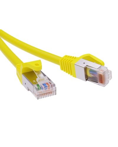 Патч-корд экранированный CAT5E F/UTP 4х2, LSZH, желтый, 1м DKC RN5EFU4510YL в Коврове Патчкорды (медные) Pintop.ru