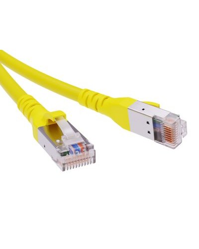 Патч-корд экранированный CAT6A SF/UTP 4х2, LSZH, желтый, 1м DKC RN6ASF4510YL в Коврове Патчкорды (медные) Pintop.ru