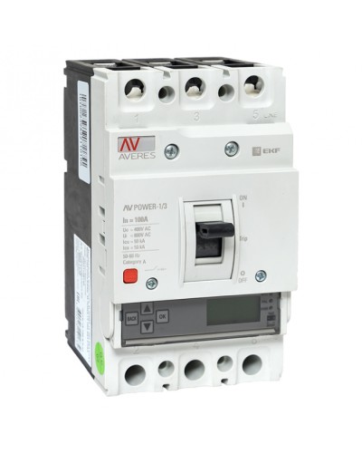 Автоматический выключатель AV POWER-1/3 100А 50kA ETU6.0 EKF (mccb-13-100-6.0-av) в Коврове Электротехническое оборудование Pintop.ru