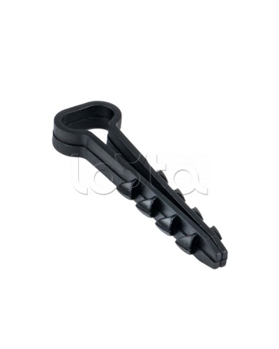 Дюбель-хомут (5х10 мм) для плоского кабеля черный (100 шт.) EKF PROxima (plc-cd1-5x10b) в Коврове Крепеж: Дюбели, шурупы, саморезы Pintop.ru