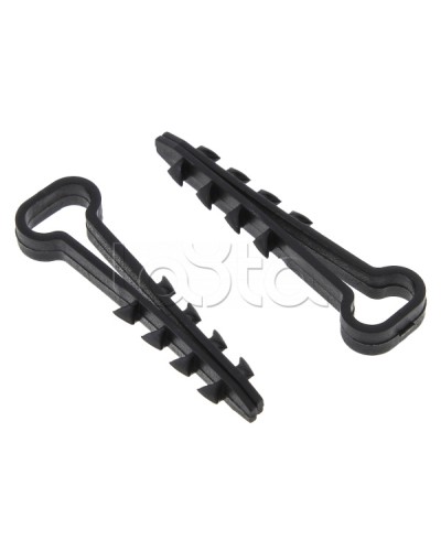 Дюбель-хомут (6х12 мм) для плоского кабеля черный (100 шт.) EKF PROxima (plc-cd1-6x12b) в Коврове Крепеж: Дюбели, шурупы, саморезы Pintop.ru