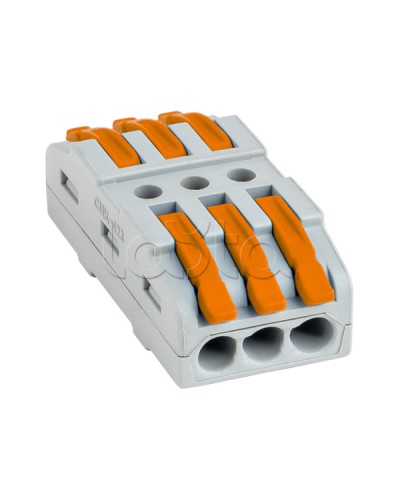 Строительно-монтажная клемма СМК 222-423 проходная 3 полюса 0,08-4мм2 (25шт.) EKF PROxima (plc-smk-423) в Коврове Клеммные колодки Pintop.ru
