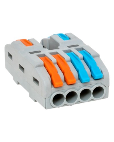 Строительно-монтажная клемма СМК 222-424 разветвительная 4 выхода 0,08-4 мм2 EKF (plc-smk-422-4) - Строительно-монтажная клемма СМК 222-424 разветвительная 4 выхода 0,08-4 мм2 EKF в Коврове Клеммные колодки Pintop.ru