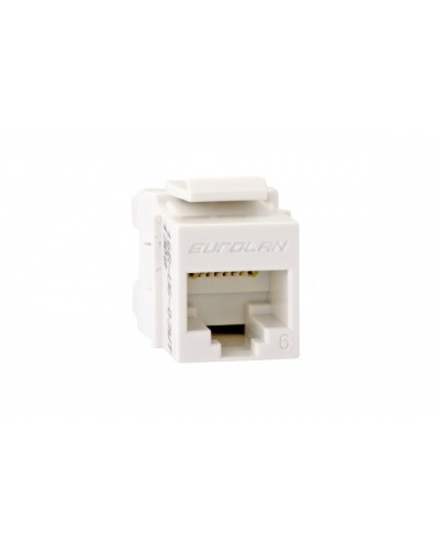 Вставка Keystone RJ45, кат. 6, неэкран. Eurolan (16B-U6-03WT) в Коврове Коннекторы Pintop.ru