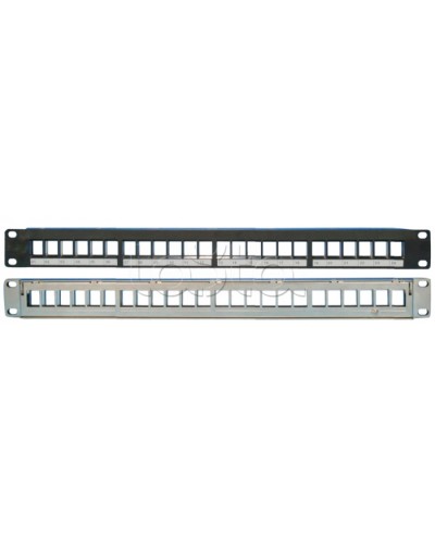 Наборная коммутационная панель 19”, 1U, 24 порта UTP/FTP Eurolan (27F-00-24BL) в Коврове Коннекторы Pintop.ru