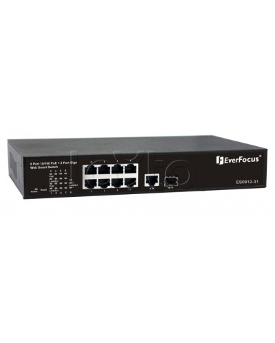 Коммутатор PoE 8-портовый EverFocus ES0812-31 в Коврове Коммутаторы Pintop.ru