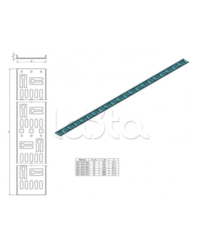 Организатор-лоток Hyperline CDV-M-75x9-42U-RAL9005 в Коврове Кабельные органайзеры Pintop.ru