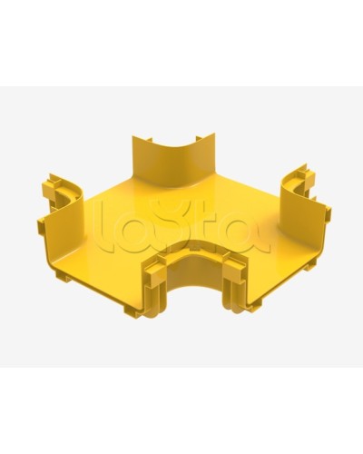 Ответвитель крестообразный пластиковый оптического лотка Hyperline FBTR-240-CRS в Коврове Аксессуары для лотков Pintop.ru