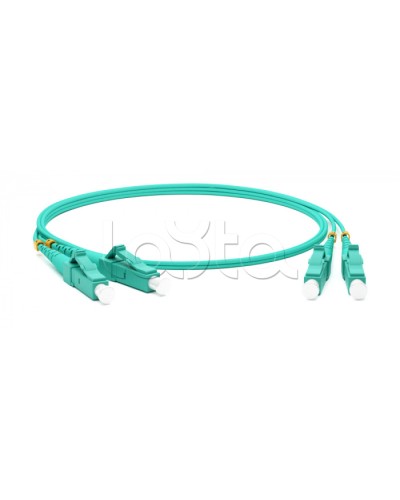 Патч-корд волоконно-оптический Hyperline FC-D2-503-LC/UR-LC/UR-H-50M-LSZH-AQ в Коврове Патч-корды оптические Pintop.ru