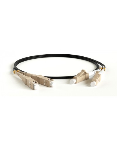 Патч-корд волоконно-оптический Hyperline FC-D2-50-LC/PR-SC/PR-H-5M-LSZH-BK в Коврове Патч-корды оптические Pintop.ru