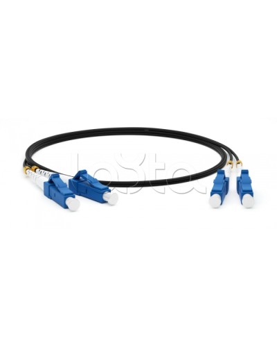 Патч-корд волоконно-оптический Hyperline FC-D2-9-LC/UR-LC/UR-H-1M-LSZH-BK в Коврове Патч-корды оптические Pintop.ru